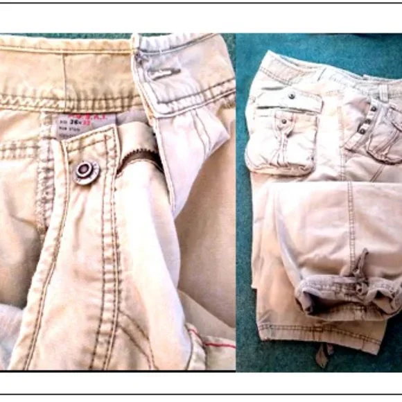 Rare & Unique Very Fashionable Safari Cargo Expedition 100% Cotton Khaki Pants